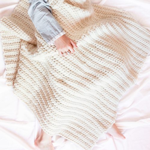 crochet kit wool decor Matcha blanket EN 01